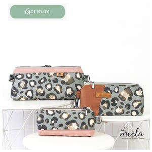 ohNellini Mini-Midi-Big German * Bag - eBook Additional Pouch - Cosmetic Bag * 3 Sizes * PDF Sewing Pattern German