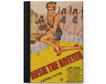 Rosie the Riveter Vintage Film Hardcover Journal
