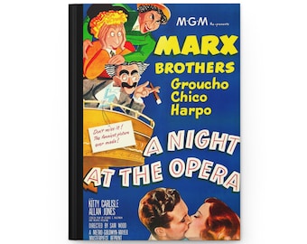 マルクス兄弟の古典コメディ映画『オペラ座の夜』ハードカバージャーナル