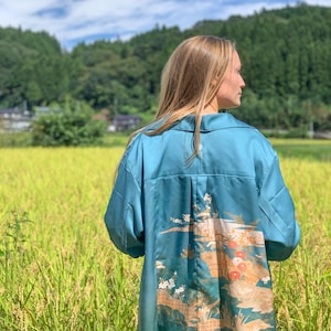 トップス 90s Flower silk 100 big long shirt Japan il_fullxfull.5489164440_6o10.jpg
