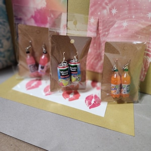 Mini Brands Minute Maid Fanta Soda Earrings Lot