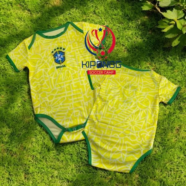 Personalized 2024/25 Brazil Home Baby Bodysuit