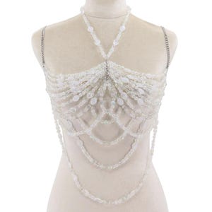 Rhinestone Beaded Body Chain Bra: Rave Festival Mermaid Costume Jewelry