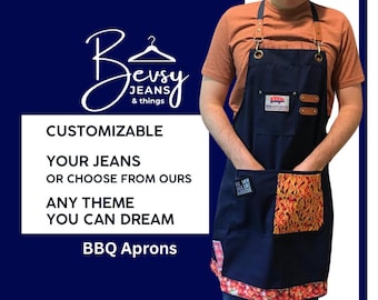 Father’s Day Gift Custom Apron for Dad Birthday BBQ Grilling Chef or Cook limited edition “Sneak Peek” Custom Made to Order.