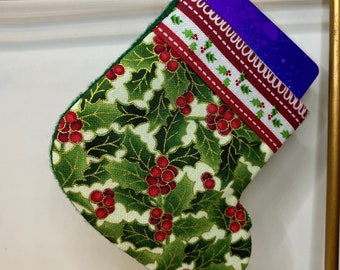 Gift Card Holder Handmade Cotton Christmas Fabric