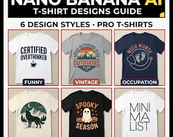 How to Design T-Shirts with Nano Banana AI – Guide with 80 Examples for POD Sellers