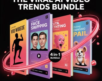 Viral AI Video Trends Bundle – 4 Guides with 120+ Examples for TikTok & Reels