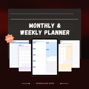 2026 2027 Planner Printable – Dated Monthly and Weekly Planner, 24 Month Calendar