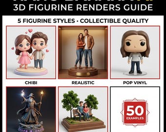 How to Create 3D Figurine & Collectible Renders with Nano Banana AI – Guide with 50 Examples for Etsy Sellers