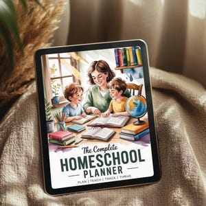 Homeschool Planner Printable – Lesson Plan, Curriculum Map, Attendance Tracker & Grade Book