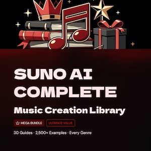 Suno AI Complete Music Creation Library – 30 Guides 2500+ Examples Every Genre E-Book Bundle
