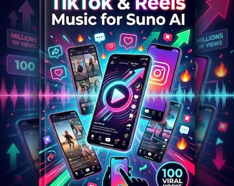 TikTok & Reels Music for Suno AI – 100 Viral Hooks Scroll-Stopping Short-Form Audio