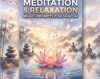 Meditation & Relaxation Music Prompts for Suno AI – 100 Sleep Yoga Healing Calm Prompts