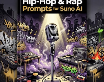 Hip-Hop & Rap Prompts for Suno AI – 120 Trap Drill Melodic Old School Beat Prompts