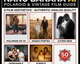 How to Create Polaroid & Vintage Film Photos with Nano Banana AI – Guide with 50 Examples for Etsy Sellers