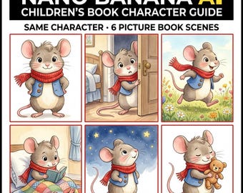 How to Build a Children's Book Character with Nano Banana AI – Guide with 60 Examples for KDP Self-Publishers