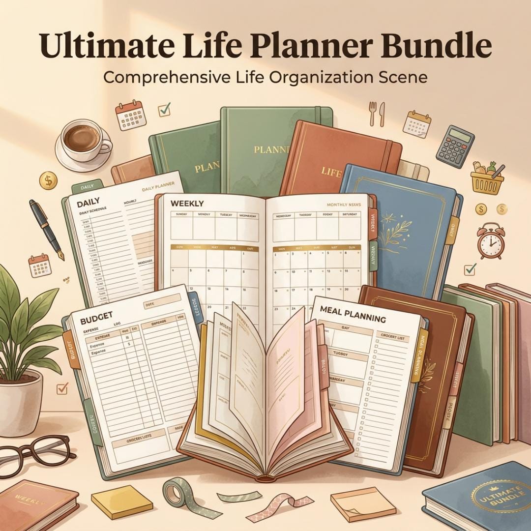Ultimate Life Planner Bundle Printable – Daily Weekly Monthly Budget ...