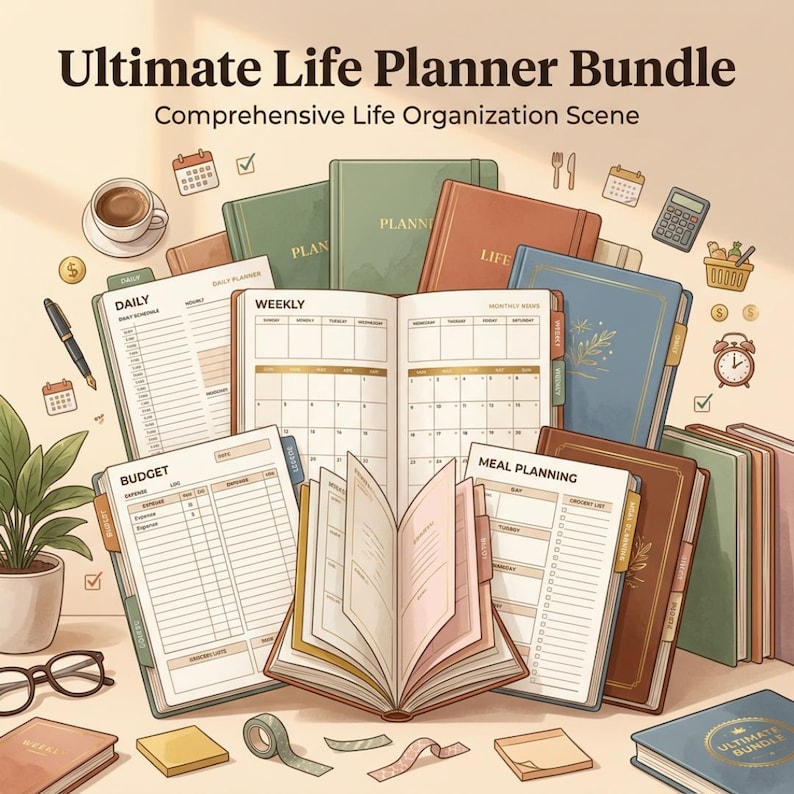 Ultimate Life Planner Bundle Printable – Daily Weekly Monthly Budget ...