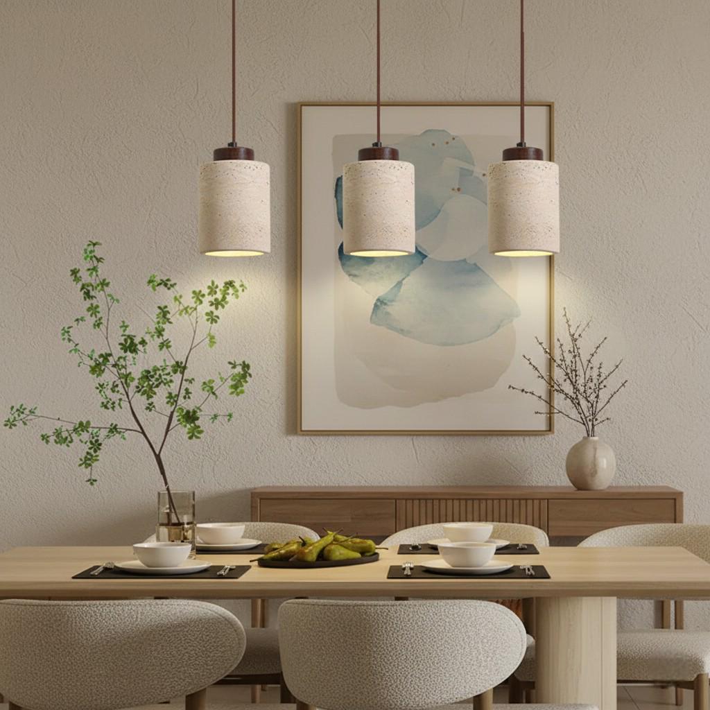 Wabi Sabi Travertine Pendant Light Japanese Modern Cave Stone ...