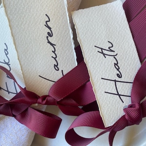 Place Cards with Ribbon