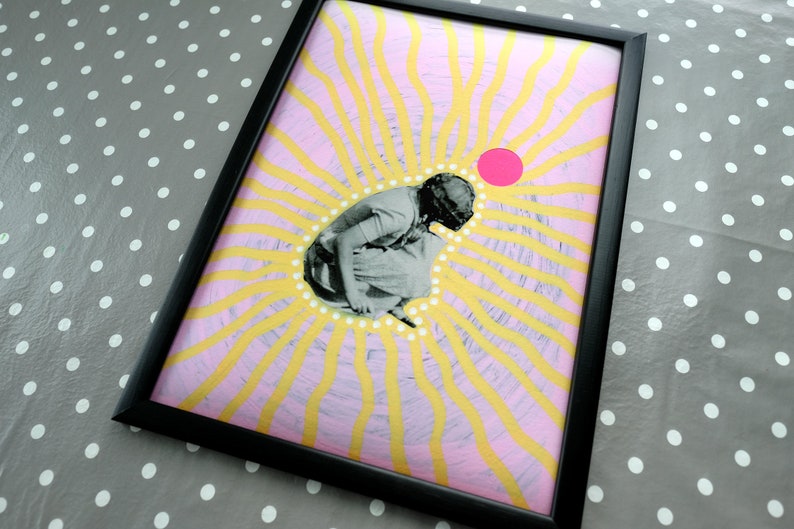 Pastel Pink and Yellow Wall Art Fine Giclée Print on Etsy