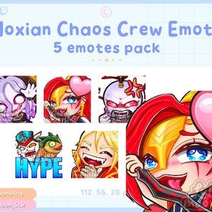 League of Legends Emotes | Noxian Chaos Crew -  5 Emotes Pack | Inspired by LOL | Twitch, Discord, Stream, Youtube, Gaming Emote