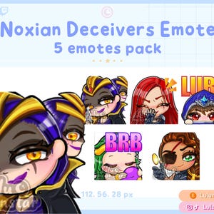 League of Legends Emotes | Noxian Deceivers 5 Emotes Pack | Inspired by LOL | Twitch, Discord, YouTube, Streamer, Gaming Emote