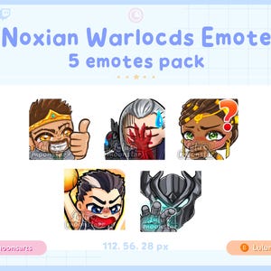 Paquete de gestos chibi de los Señores de la Guerra Noxianos (5) / Inspirado en League of Legends