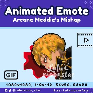 Arcane Meddie Animated Emote - Meddie’s Mishap, League of Legends Emote, LoL, Twitch, Discord, Streamer, Gaming Emote