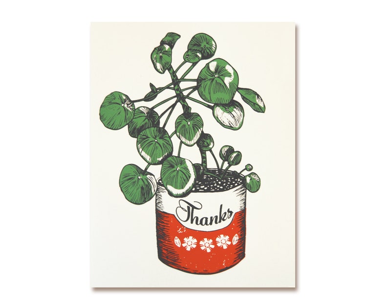 Pilea Thank You Card