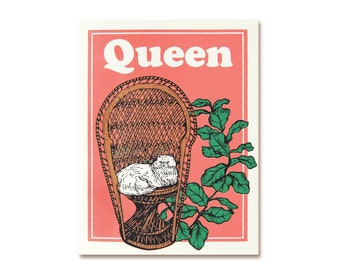 Just Because Card - Queen Peacock Chair
