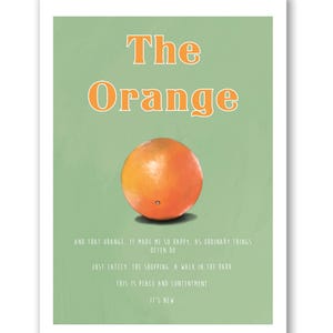 The Orange – Wendy Cope Inspired Poetry Print