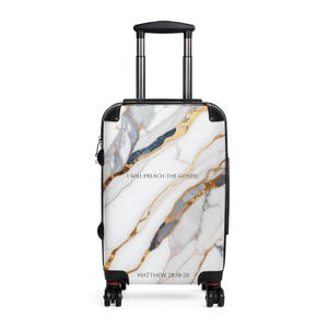 Marble Design Suitcase - Travel Luggage for Christians, Stylish Bag for Travelers, Perfect for Holidays and Missions, Inspirational [...]