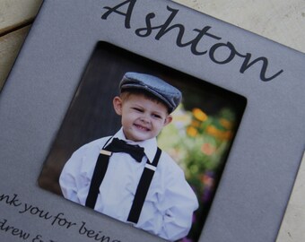 Thank You For Being Our Ring Bearer, Personalized Picture Frame, Ring Bearer Gift