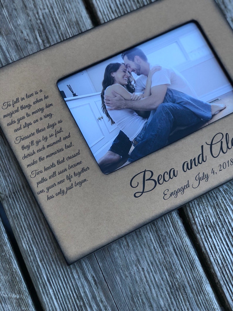 Engagement Engagement Gift Engagement Personalized Frame Etsy