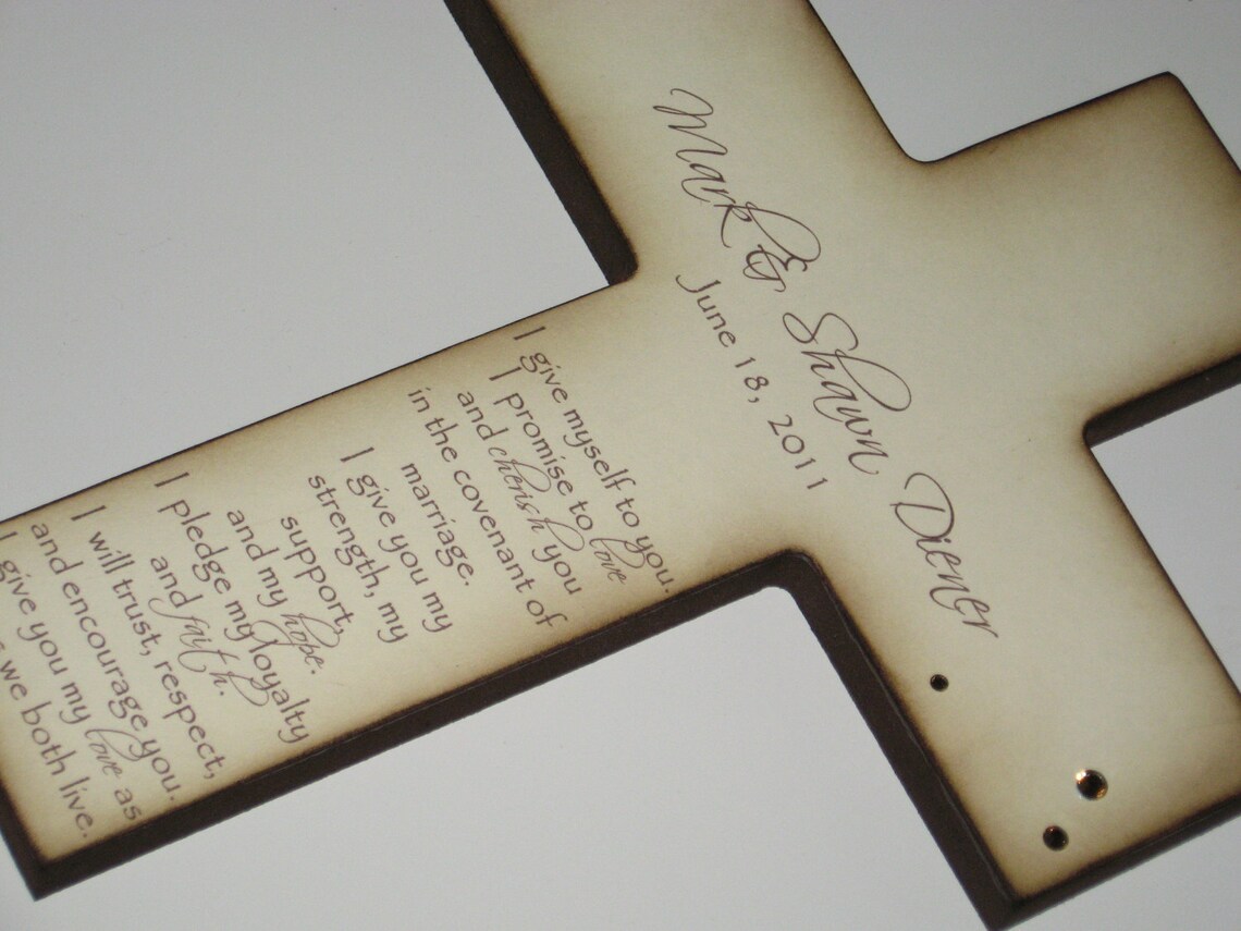 Personalized Christian Wedding Cross Gift for Bride and Etsy
