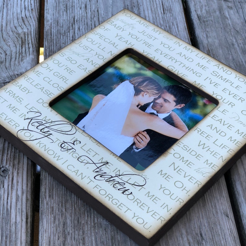 Personalized Wedding Song Lyric Picture Frame/ First Dance Etsy