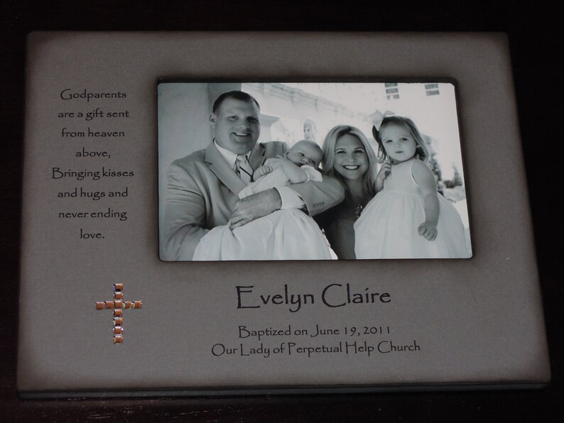 Baptism Christening Photo Frame Personalized Gift for Etsy