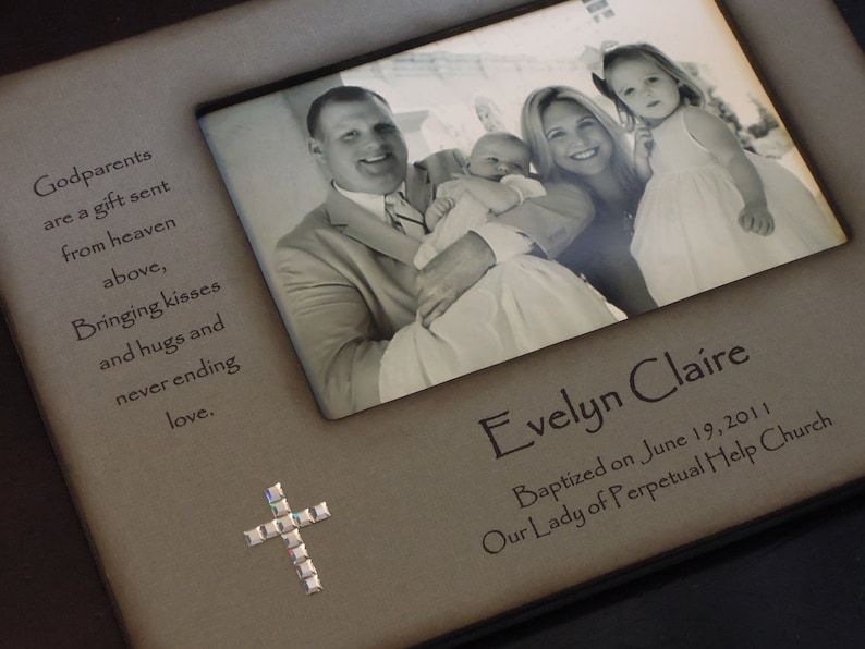 Baptism Christening Photo Frame Personalized Gift for Etsy
