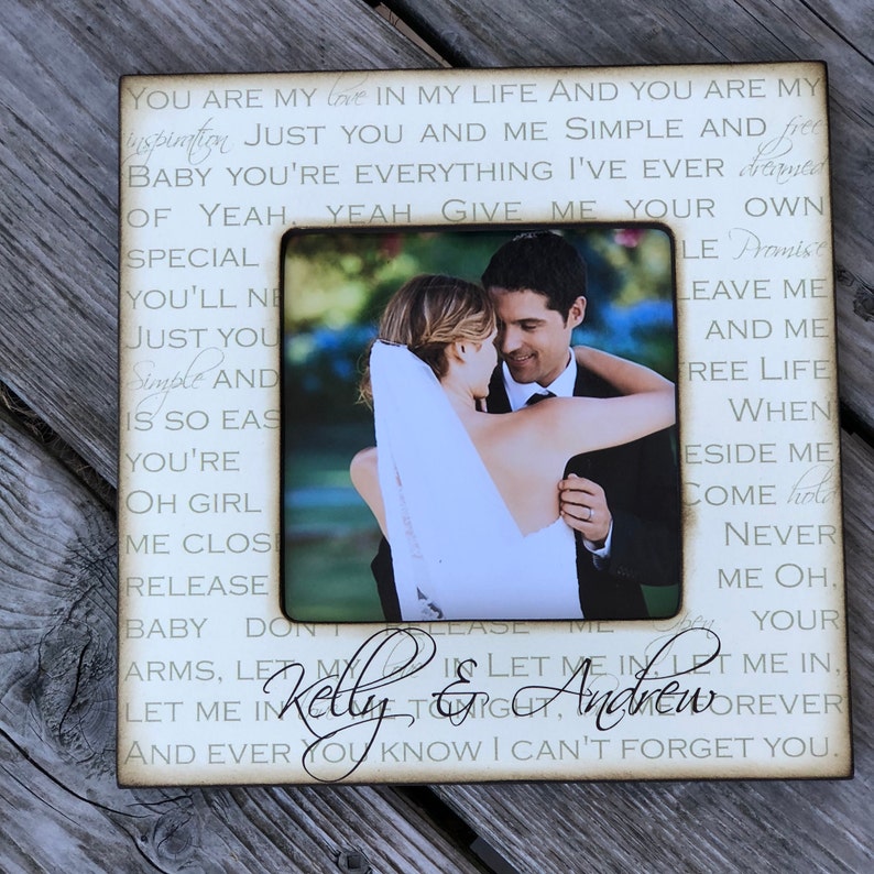 Personalized Wedding Song Lyric Picture Frame/ First Dance Etsy