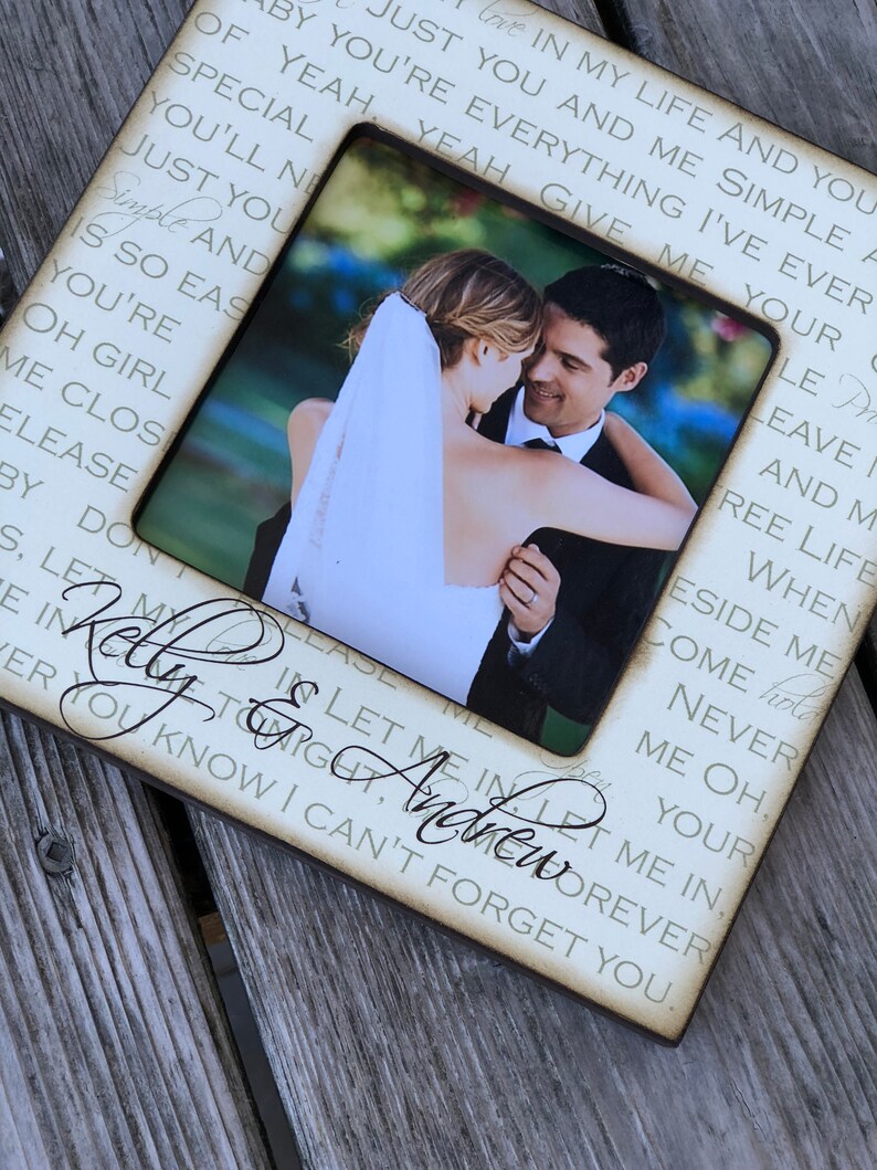 Personalized Wedding Song Lyric Picture Frame/ First Dance Etsy