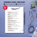 Wedding Music Checklist, Printable Wedding Planner, PDF File, to Do ...