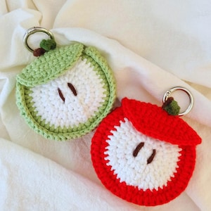 Apple Earbud Case Crochet Pattern PDF, Easy Mini Fruit Pouch, DIY Wireless Earphone Holder, Handmade Gift Idea, Cute Small Bag for Airpods