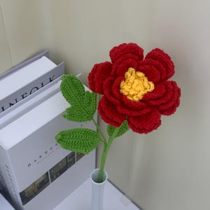Crochet Peony Flower Pattern, Amigurumi Step by Step Tutorial, Crochet Flower Pattern, Flower Bouquet Crochet Pattern, Flower PDF Pattern