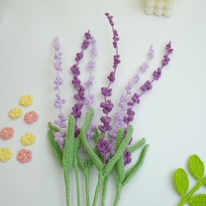 Crochet Lavender Flower Pattern PDF, Realistic Amigurumi Floral Tutorial, Elegant Floral Amigurumi for Bouquets, Handmade Gifts, Home Decor