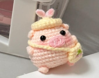 かぎ針編みのシェフ豚とミニ豚のかぎ針編み PDF パターン、かぎ針編み