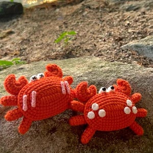 Crochet Red Crab Amigurumi Pattern PDF, Cute Sea Animal DIY Tutorial, Ocean Beach Handmade Gift Ideas, Summer Plush Home Decor or Keychains