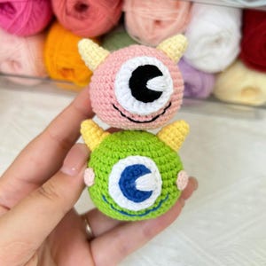 Tiny Monster Crochet Pattern, Halloween Crochet Amigurumi PDF Pattern, Funny Crochet for Halloween Decor, Hanging Halloween