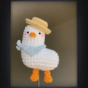 Crochet Cowboy Duck Pattern, Cute Amigurumi Duck in Western Hat PDF Tutorial, Beginner-Friendly Duck Plushie Pattern, Digital Download