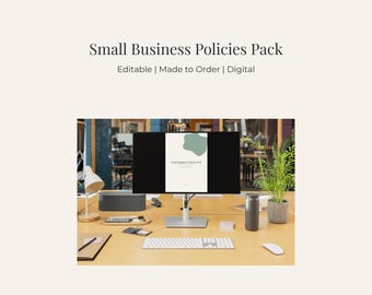 Small Business Policy Pack | Made-to-Order Digital | Editable Policies for Etsy & Online Shops